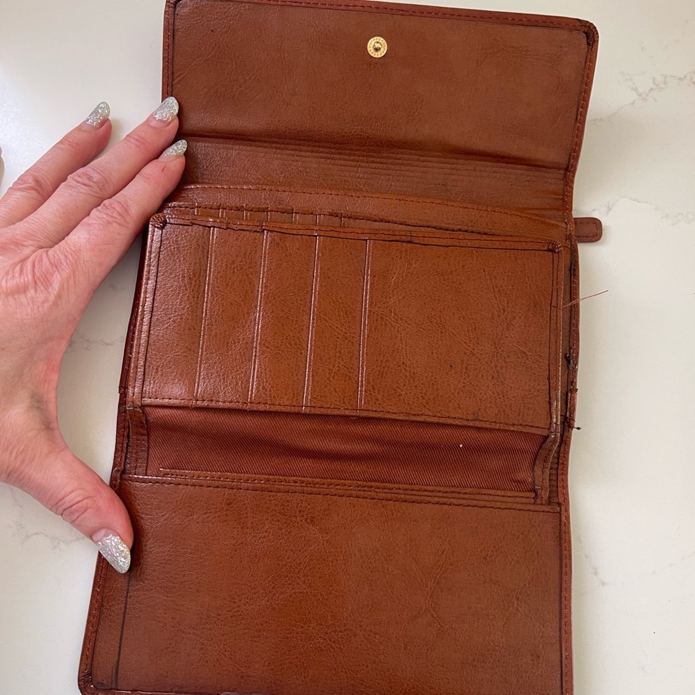 Fossil Tan Leather Clutch - Picture 7 of 11